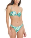 Red Carter Womens Underwire Bra Bikini Top Bikini Bottoms In Papyrus Multi