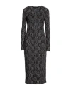 Red Couture Woman Midi Dress Brown Size 10 Nylon, Metallic Fiber, Elastane In Brown