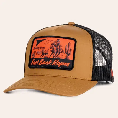 Red Dirt Hat Co. Brown & Black Fast Back Ropes Patch Curved Bill Trucker Cap