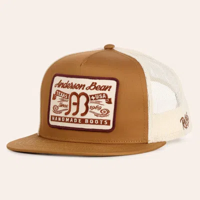 Red Dirt Hat Co. Brown & White Anderson Bean Patch Flat Bill Trucker Cap
