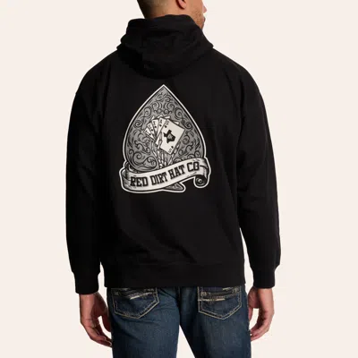 Red Dirt Hat Co. Men's Black Hold 'em Graphic Fleece Hoodie