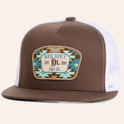 Red Dirt Hat Co. Men's Chocolate & White Aztec Logo Patch Cap In Brown