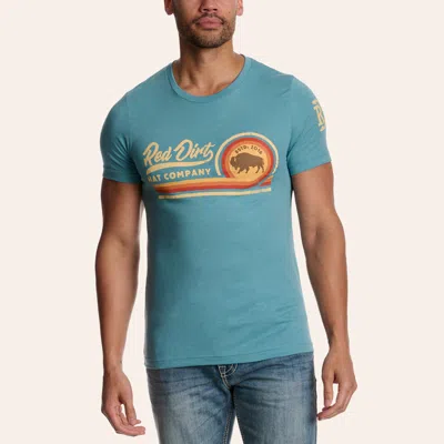 Red Dirt Hat Co. Men's Light Blue Surf Side Graphic T-shirt
