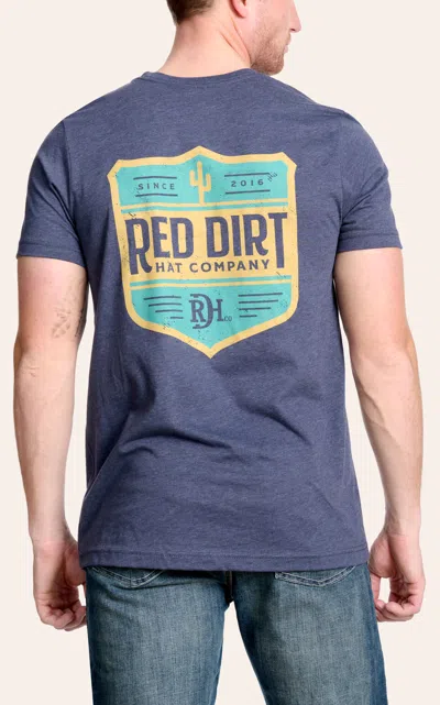 Red Dirt Hat Co. Men's Navy Cactus Logo Graphic T-shirt In Blue