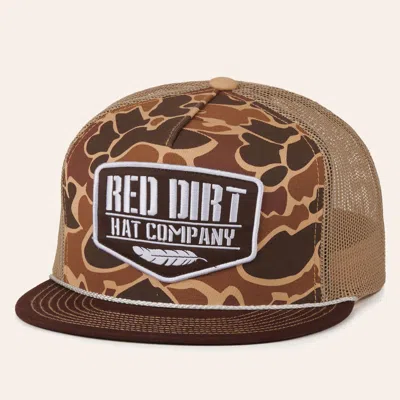 Red Dirt Hat Co. Men's Shades Of Brown Camo With Logo Patch Cap In Multi