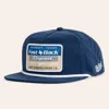Red Dirt Hat Co. Navy Fast Back Logo Patch Flat Bill Unstructured Cap In Blue
