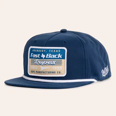 Red Dirt Hat Co. Navy Fast Back Logo Patch Flat Bill Unstructured Cap In Blue