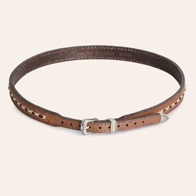 Red Dirt Hat Co. Tan Braided Leather Hat Band In Brown