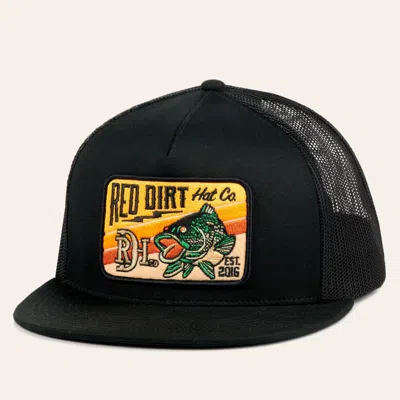 Red Dirt Hat Co. Wallhanger Black With Fish Patch Cap