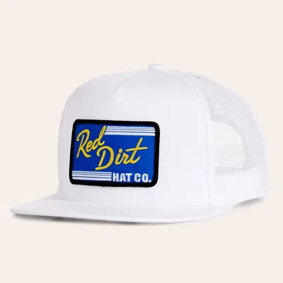 Red Dirt Hat Co. White Logo Patch Curved Bill Trucker Cap