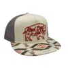 Red Dirt Hat Company Men's Big Bison Aztec Trucker Cap In Cream In White