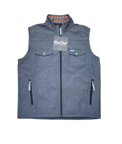 Red Dirt Hat Company Men's Zip Up Vest In Blue