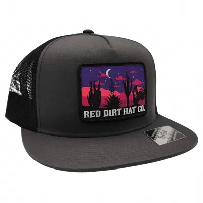 Red Dirt Hat Company Unisex Nightfall Ballcap In Charcoal In Pink