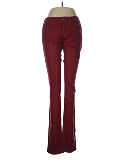 Pre-owned Red Engine Jeans In Burgundy