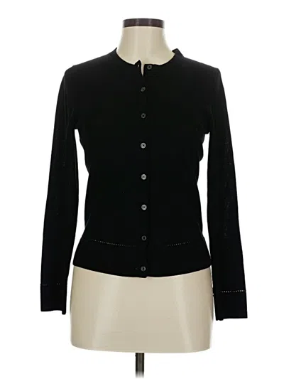 Pre-owned Red Fleece Wool Cardigan Sweater In Black