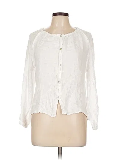 Pre-owned Red Haute 3/4 Sleeve Blouse In White