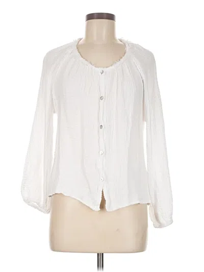 Pre-owned Red Haute 3/4 Sleeve Blouse In White