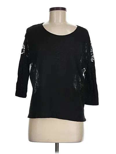 Pre-owned Red Haute 3/4 Sleeve Top Black Boatneck Tops