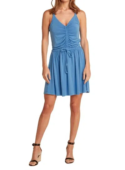 Red Haute Apron Sundress In Pacific Blue