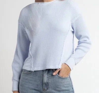 Red Haute Boxy Top In Light Blue