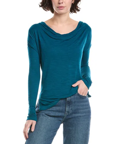 Red Haute Cowl Neck Top In Multi