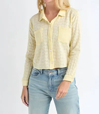 Red Haute Lemonade Eyelet Top In Yellow In Neutral