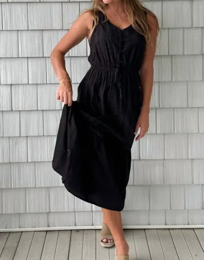 Red Haute Lisbon Midi Dress In Black