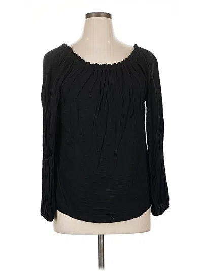 Pre-owned Red Haute Long Sleeve Blouse In Black