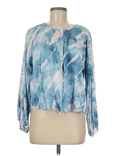 Pre-owned Red Haute Long Sleeve Blouse In Blue