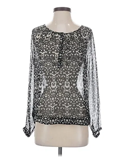 Pre-owned Red Haute Long Sleeve Blouse In Silver