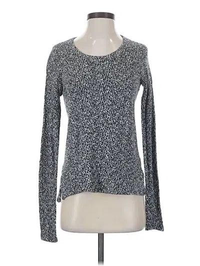 Pre-owned Red Haute Long Sleeve Top Gray Scoop Neck Tops