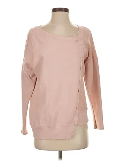 Pre-owned Red Haute Long Sleeve Top Pink Boatneck Tops
