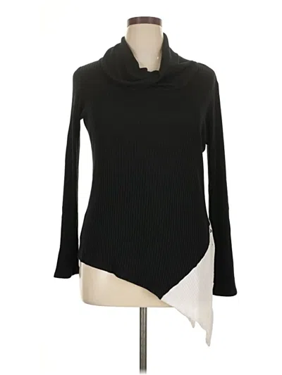 Pre-owned Red Haute Long Sleeve Turtleneck In Black
