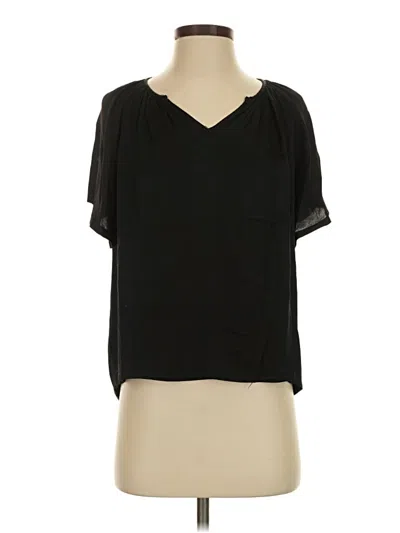 Pre-owned Red Haute Short Sleeve Blouse In Black