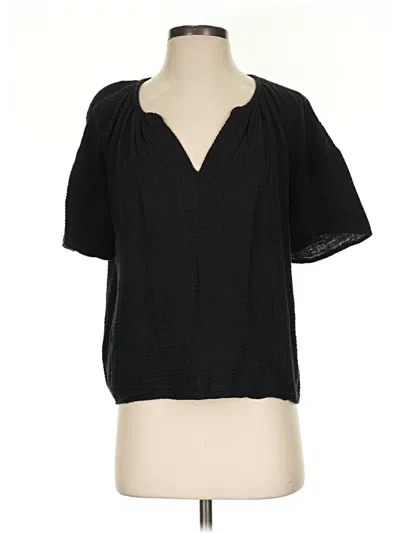 Pre-owned Red Haute Short Sleeve Blouse In Black