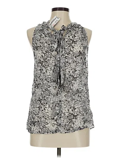 Red Haute Sleeveless Blouse In Silver