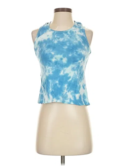 Pre-owned Red Haute Sleeveless Top Blue Halter Neckline Tops