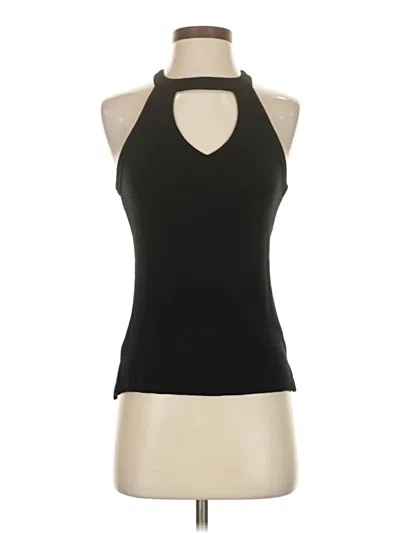 Pre-owned Red Haute Tank Top Black Halter Neckline Tops