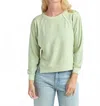 Red Haute Women's Crew Neck Top In Green In Green