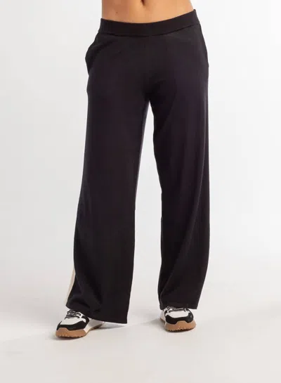 Red Haute Women's Lux Sweater Knit Lounge Pants In Black