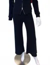 Red Haute Women's Wide Leg Pant In Black In Blue