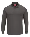 Red Kap Long Sleeve Performance Knit Polo In Pink