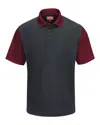 Red Kap Short Sleeve Performance Knit Color-block Polo In Multi