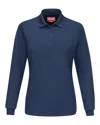 Red Kap Women's Long Sleeve Performance Knit Polo In Blue
