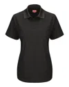 Red Kap Women's Short Sleeve Performance Knit Pocketless Core Polo In Black