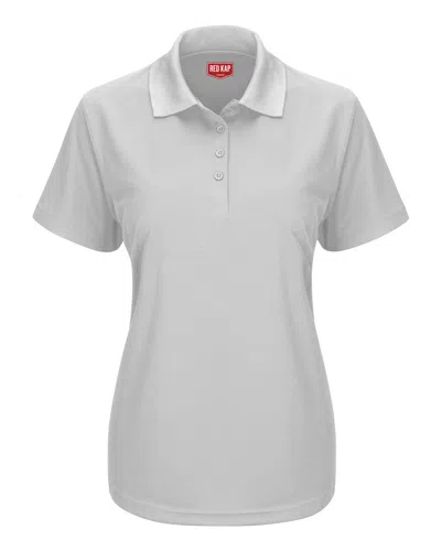 Red Kap Women's Short Sleeve Performance Knit Pocketless Core Polo In Silver