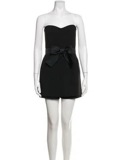 Pre-owned Red Valentino 2022 Strapless Romper In Black
