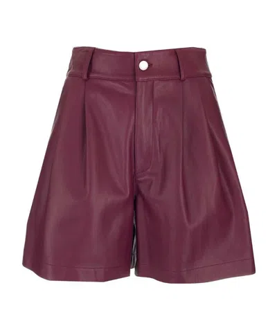 Red Valentino A-line Shorts In Burgundy