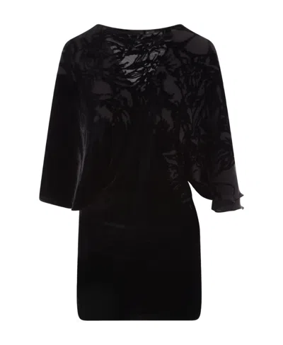 Red Valentino A Ship-collar Dress In Black