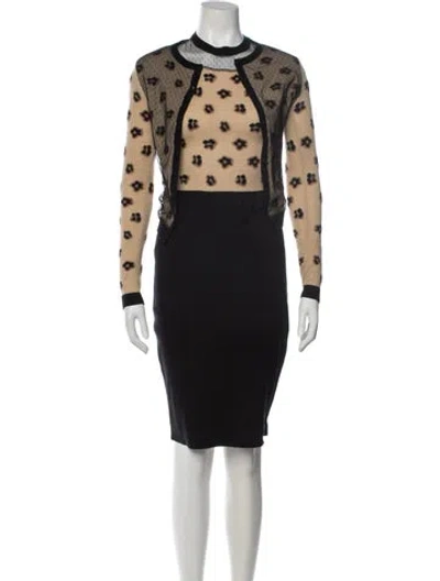 Pre-owned Red Valentino Animal Print Dress Set